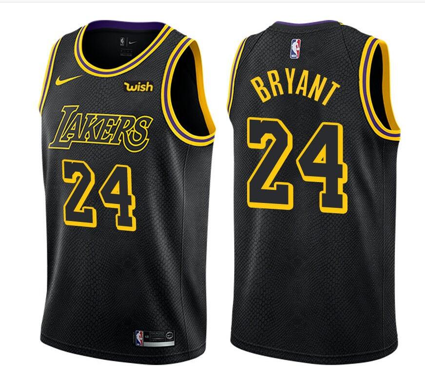 Mens Kobe Bryant Lakers #24 city jersey black NBA Jerseys->customized nba jersey->Custom Jersey